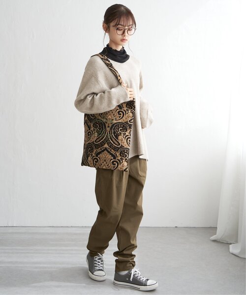 LBC（エルビーシー）の「ジャガードA4トートバッグ（トートバッグ・レディース・キャメル/ブラウン/ブラック・FREE）」の5枚目の写真