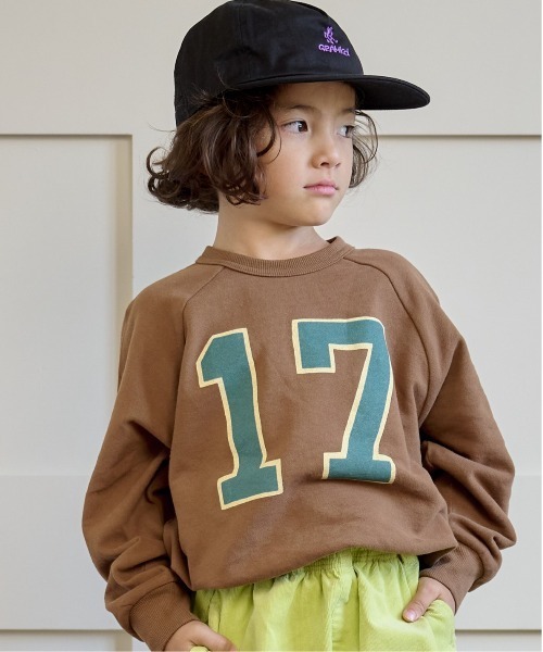 スウェード裏毛ラグランカレッジトレーナー（80～150cm）