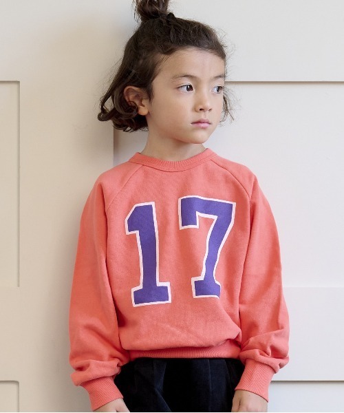 スウェード裏毛ラグランカレッジトレーナー（80～150cm）