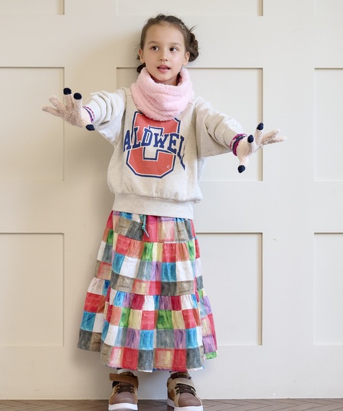 スウェード裏毛ラグランカレッジトレーナー（80～150cm）