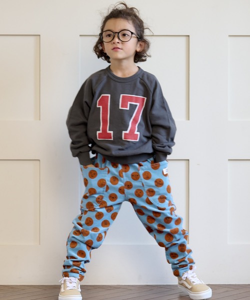 スウェード裏毛ラグランカレッジトレーナー（80～150cm）