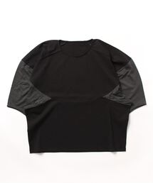 変形配色クルーネックプルオーバー