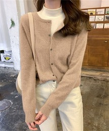 ショート丈 ニットカーディガン