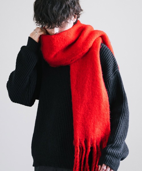 Yohji Yamamoto 赤 マフラー フリンジ付き 78571179b_b_320_500.jpg