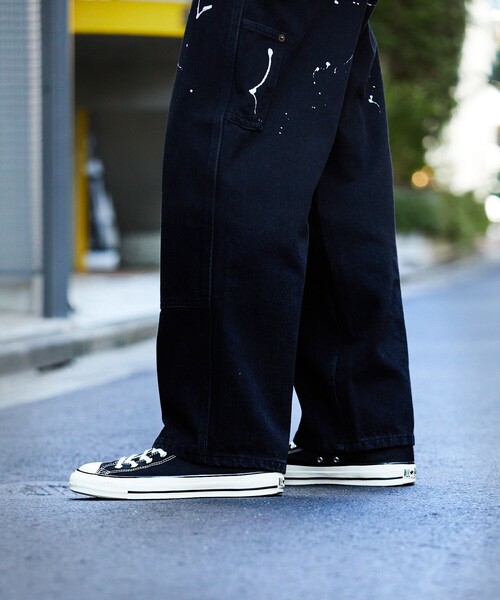FREAK'S STORE(フリークスストア)の「FREAK’S STORE/フリークスストア ストレートシルエット ワイド ダブルニー ペインターデニム/ビックシルエット/デニムパンツ/ワークパンツ/ペンキ加工(その他パンツ・メンズ・ブラック/ネイビー・MEDIUM/LARGE)」の17枚目の写真
