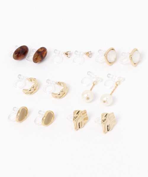 GLOBAL WORK(グローバルワーク)の「7SETイヤリング/983090(イヤリング・レディース・ゴールド系その他/グリーン/イエロー系その他3/ホワイト/ホワイト系その他2・FREE)」の3枚目の写真