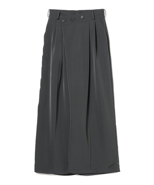 Ray BEAMS(レイビームス)の「RBS / アシンメトリー ベルト ラップパンツ(その他パンツ・レディース・チャコール/ブラウン・1/0)」の9枚目の写真