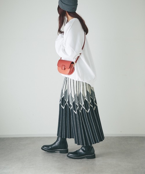 un dix cors（アンディコール）の「柄ニットスカート（スカート・レディース・ブラック/アイボリー・FREE）」の22枚目の写真