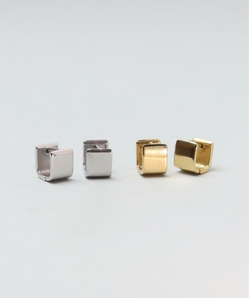 ieLS(イエルズ)の「金属アレルギー対応「ieLS」ステンレス キューブピアス(ピアス(両耳用)・メンズ・ゴールド/シルバー・ONE SIZE)」の10枚目の写真