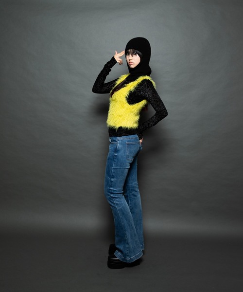 ANNA SUI NYC（アナ スイ エヌ ワイ シー）の「ANNA SUI NYC 70's風フレアデニムパンツ（デニムパンツ・レディース・ブルー/サックスブルー・S/M）」の7枚目の写真