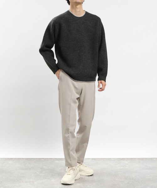 GLOBAL WORK Smile Seed Store（グローバルワーク スマイルシードストア）の「ストレッチブークレプルオーバー/907903（ニット/セーター・メンズ・アイボリー/モカ/チャコール/ライトグレー・MEDIUM/X-LARGE/SMALL/LARGE）」の17枚目の写真