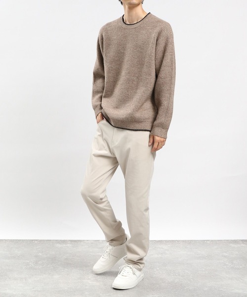 GLOBAL WORK Smile Seed Store（グローバルワーク スマイルシードストア）の「ストレッチブークレプルオーバー/907903（ニット/セーター・メンズ・アイボリー/モカ/チャコール/ライトグレー・MEDIUM/X-LARGE/SMALL/LARGE）」の22枚目の写真