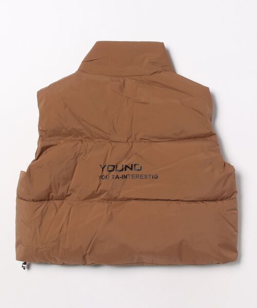 aimoha（アイモハ）の「【aimoha-KIDS-】子供服 ベーシックフェイクダウンオーバーサイズベスト（ダウンベスト・キッズ・チョコ/イエロー・110/130/100/120/90）」の3枚目の写真