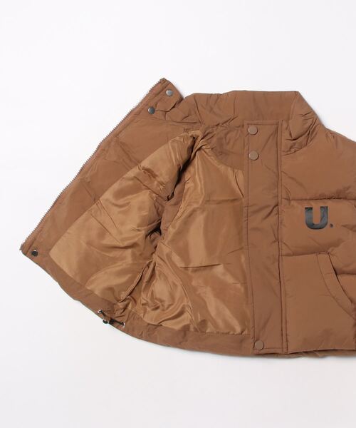 aimoha（アイモハ）の「【aimoha-KIDS-】子供服 ベーシックフェイクダウンオーバーサイズベスト（ダウンベスト・キッズ・チョコ/イエロー・110/130/100/120/90）」の4枚目の写真