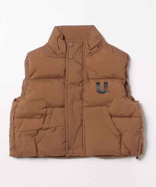 aimoha（アイモハ）の「【aimoha-KIDS-】子供服 ベーシックフェイクダウンオーバーサイズベスト（ダウンベスト・キッズ・チョコ/イエロー・110/130/100/120/90）」の7枚目の写真