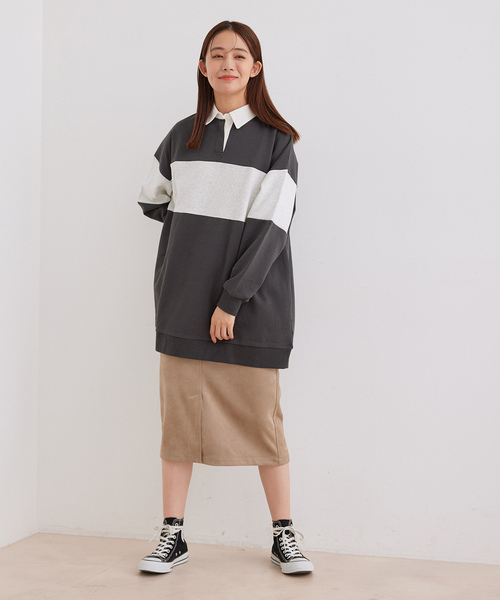 Jayro(ジャイロ)の「BIGラガーシャツ(その他トップス・レディース・ピンク/ブラック系その他/グレー・M)」の5枚目の写真