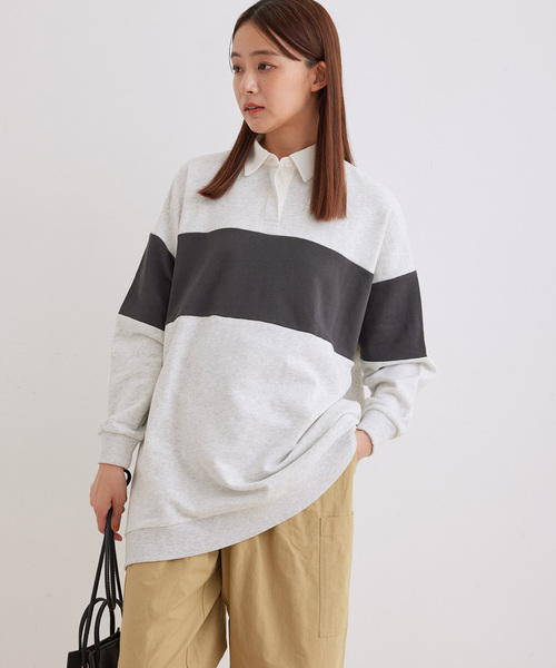 Jayro(ジャイロ)の「BIGラガーシャツ(その他トップス・レディース・ピンク/ブラック系その他/グレー・M)」の10枚目の写真