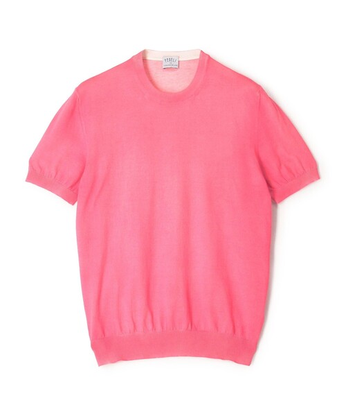 FEDELI（フェデーリ）の「FEDELI コットン クルーネックプルオーバー（ニット/セーター・メンズ・ダークブルー/ライトブルー/ピンク・S/M）」の3枚目の写真