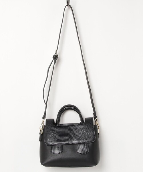 fredy emue(フレディエミュ)の「フラップクロコボストンバッグ(ボストンバッグ・レディース・キャメル/ブラック・FREE)」の11枚目の写真