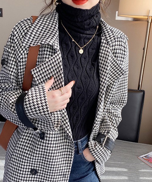 Miniministore(ミニミニストア)の「ハイネックニットトップス レディース秋冬(ニット/セーター・レディース・グレー/ブラック/ライトベージュ/ブラウン/ホワイト・フリー)」の8枚目の写真