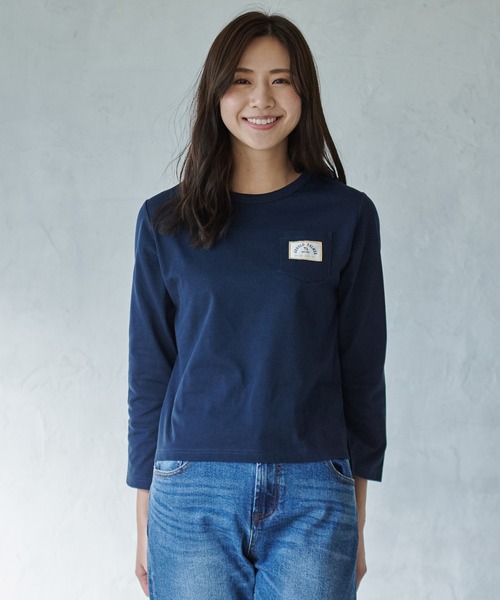 Arnold Palmer（アーノルドパーマー）の「袖スリット ベーシック Ｔシャツ（Tシャツ/カットソー・レディース・ホワイト/ダークネイビー/ブラック・S/L/M）」の11枚目の写真