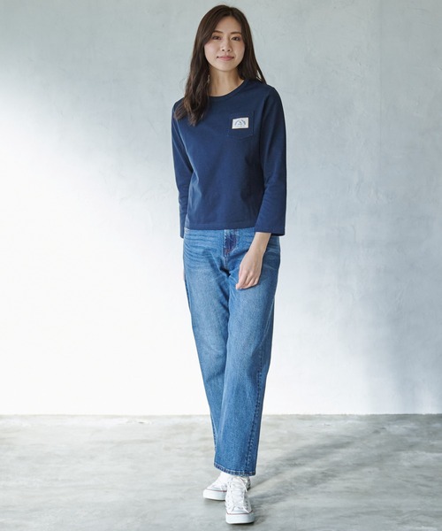 Arnold Palmer（アーノルドパーマー）の「袖スリット ベーシック Ｔシャツ（Tシャツ/カットソー・レディース・ホワイト/ダークネイビー/ブラック・S/L/M）」の12枚目の写真