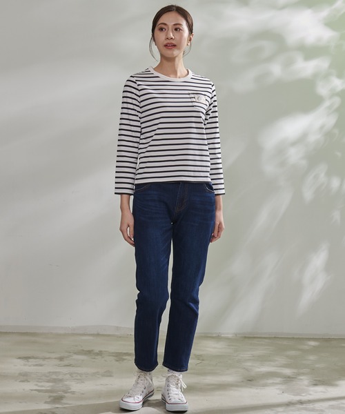 Arnold Palmer（アーノルドパーマー）の「袖スリット ベーシック Ｔシャツ（Tシャツ/カットソー・レディース・ホワイト/ダークネイビー/ブラック・S/L/M）」の18枚目の写真