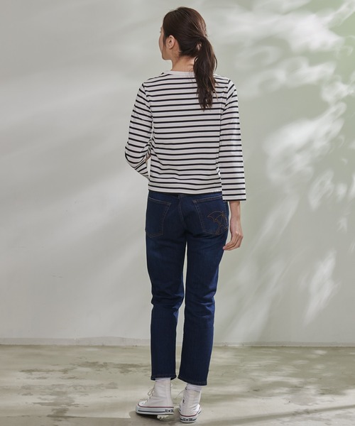 Arnold Palmer（アーノルドパーマー）の「袖スリット ベーシック Ｔシャツ（Tシャツ/カットソー・レディース・ホワイト/ダークネイビー/ブラック・S/L/M）」の4枚目の写真