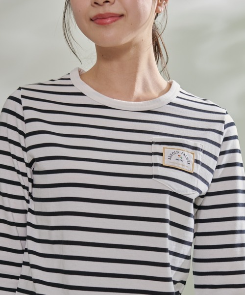 Arnold Palmer（アーノルドパーマー）の「袖スリット ベーシック Ｔシャツ（Tシャツ/カットソー・レディース・ホワイト/ダークネイビー/ブラック・S/L/M）」の14枚目の写真