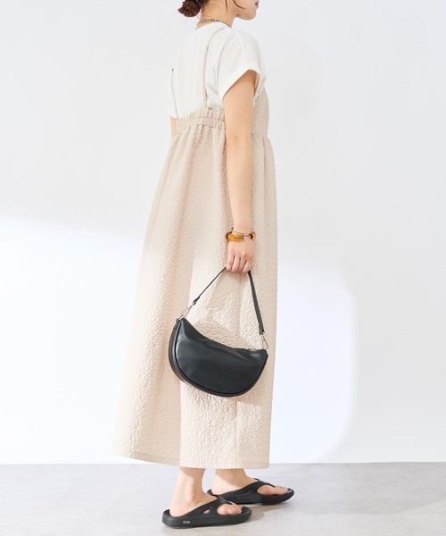 un dix cors（アンディコール）の「フラワーふくれジャガードキャミワンピース（ワンピース・レディース・ブラック/グレイッシュベージュ・FREE）」の17枚目の写真