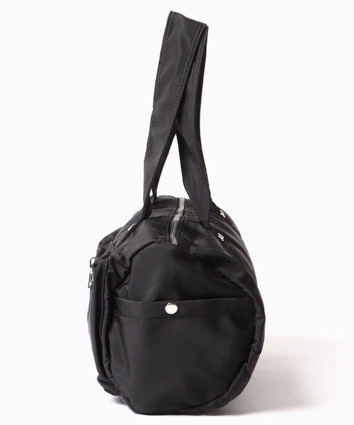 Chick(チック)の「▲Double Pocket Bag / ダブルポケットボストンバッグ(ハンドバッグ・レディース・カーキ/ブラック/ホワイト・FREE)」の4枚目の写真