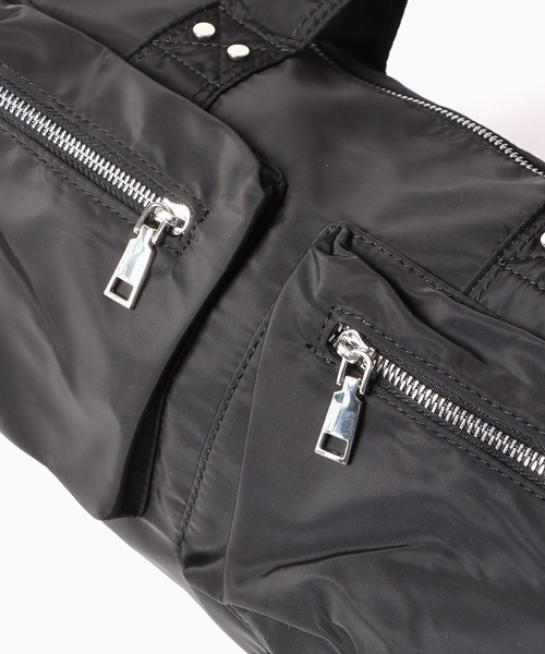 Chick(チック)の「▲Double Pocket Bag / ダブルポケットボストンバッグ(ハンドバッグ・レディース・カーキ/ブラック/ホワイト・FREE)」の9枚目の写真