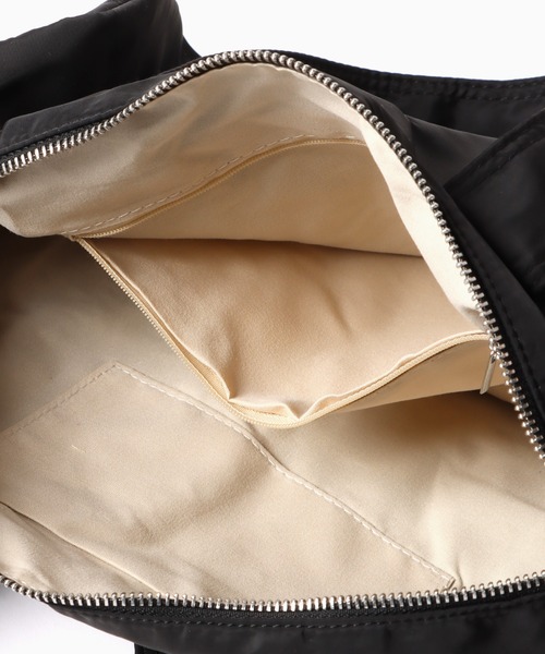 Chick(チック)の「▲Double Pocket Bag / ダブルポケットボストンバッグ(ハンドバッグ・レディース・カーキ/ブラック/ホワイト・FREE)」の11枚目の写真