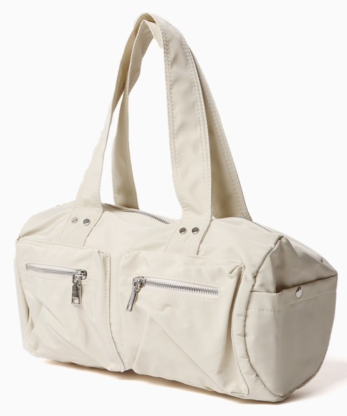 Chick(チック)の「▲Double Pocket Bag / ダブルポケットボストンバッグ(ハンドバッグ・レディース・カーキ/ブラック/ホワイト・FREE)」の21枚目の写真