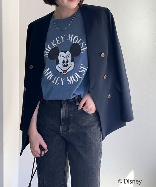 GOOD ROCK SPEED（グッドロックスピード）の「【GOOD ROCK SPEED/グッドロックスピード】MICKEY Tシャツ（Tシャツ/カットソー・レディース・アッシュグレー/オフホワイト/ネイビー・FREE）」の5枚目の写真