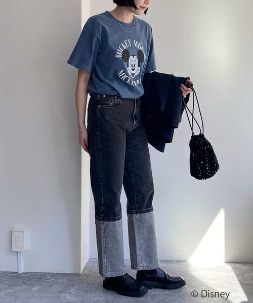 GOOD ROCK SPEED（グッドロックスピード）の「【GOOD ROCK SPEED/グッドロックスピード】MICKEY Tシャツ（Tシャツ/カットソー・レディース・アッシュグレー/オフホワイト/ネイビー・FREE）」の6枚目の写真