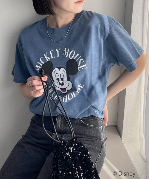 GOOD ROCK SPEED（グッドロックスピード）の「【GOOD ROCK SPEED/グッドロックスピード】MICKEY Tシャツ（Tシャツ/カットソー・レディース・アッシュグレー/オフホワイト/ネイビー・FREE）」の13枚目の写真