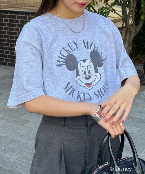 GOOD ROCK SPEED（グッドロックスピード）の「【GOOD ROCK SPEED/グッドロックスピード】MICKEY Tシャツ（Tシャツ/カットソー・レディース・アッシュグレー/オフホワイト/ネイビー・FREE）」の21枚目の写真