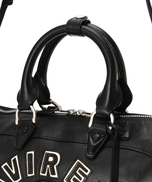 AVIREX(アヴィレックス)の「VARSITY LEATHER MINI DUFFLE BAG/バーシティーレザーミニダッフルバッグ(ボストンバッグ・レディース・ブラック/ダークブラウン/イエロー/ターコイズブルー/レッド/ピンク・F)」の22枚目の写真