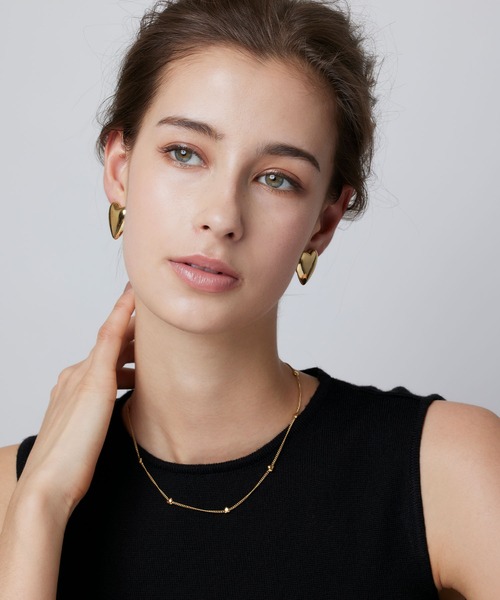 CENE(セネ)の「【CENE】セネ/ビッグハートイヤリング(イヤリング・レディース・ゴールド/シルバー・FREE)」の5枚目の写真