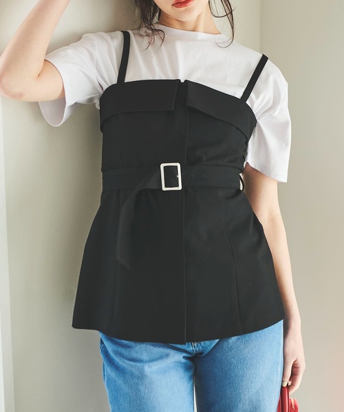 ビスチェ風ベルト セール】ベルト付きビスチェ（ベスト）｜31 Sons de mode