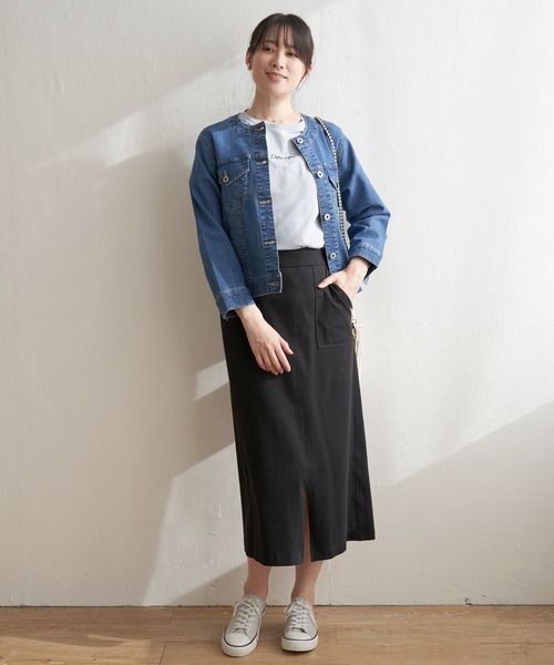 ikka(イッカ)の「【親子コーデ】ロゴフォトプリントT(Tシャツ/カットソー・レディース・ホワイト/チャコールグレー/オフホワイト/ベージュ/ライトブルー/ブラック・S/M/L)」の16枚目の写真