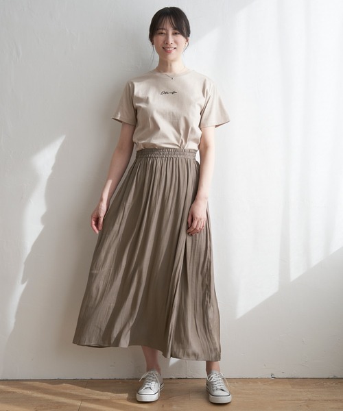 ikka(イッカ)の「【親子コーデ】ロゴフォトプリントT(Tシャツ/カットソー・レディース・ホワイト/チャコールグレー/オフホワイト/ベージュ/ライトブルー/ブラック・S/M/L)」の13枚目の写真