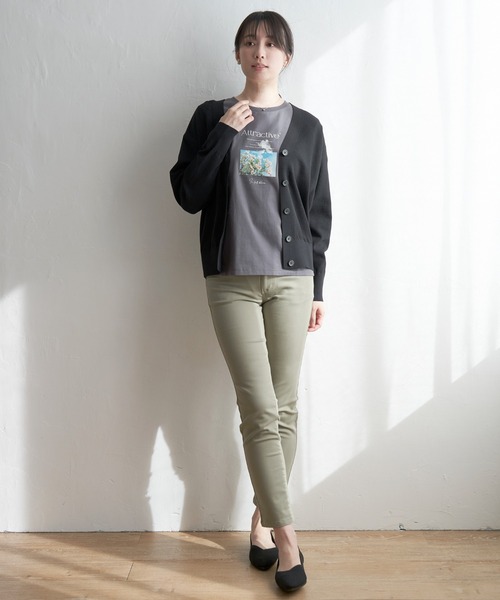ikka(イッカ)の「【親子コーデ】ロゴフォトプリントT(Tシャツ/カットソー・レディース・ホワイト/チャコールグレー/オフホワイト/ベージュ/ライトブルー/ブラック・S/M/L)」の12枚目の写真