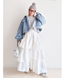 notch. | 【 notch. by yui 】ナイロンティアードスカート(スカート)