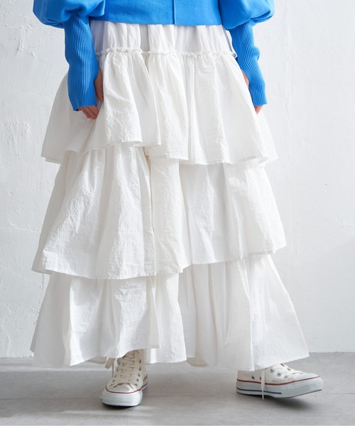 notch.（ノッチ）の「【 notch. by yui 】ナイロンティアードスカート（スカート・レディース・ブラック/ホワイト/ライトグレー・M/TM）」の18枚目の写真