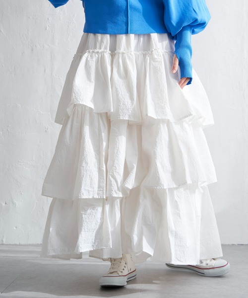 notch.（ノッチ）の「【 notch. by yui 】ナイロンティアードスカート（スカート・レディース・ブラック/ホワイト/ライトグレー・M/TM）」の20枚目の写真