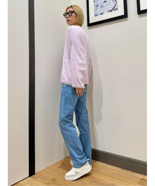 SOMETHING(サムシング)の「SOMETHING(サムシング)「ELSA」スタンダードストレートパンツ(デニムパンツ・レディース・ライトインディゴブルー・30inch/28inch/29inch/25inch/26inch/27inch)」の16枚目の写真