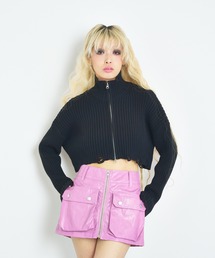 ANNA SUI NYC（アナ スイ エヌ ワイ シー）の「ANNA SUI NYC ダメージニットZIPカーディガン（カーディガン/ボレロ）」