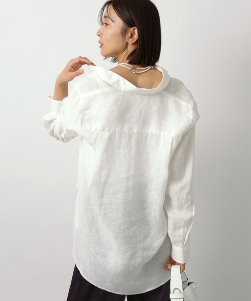 BARNYARDSTORM(バンヤードストーム)の「BARNYARDSTORM / スタンダードリネンシャツ(シャツ/ブラウス・レディース・ホワイト/ベージュ/ブルー/ホワイト系その他・S/L/M)」の8枚目の写真